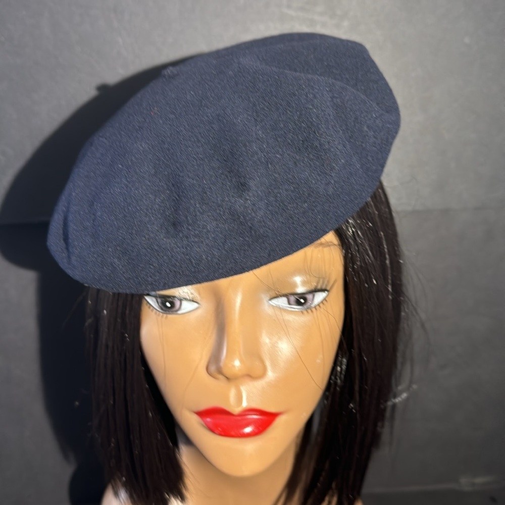 Vintage HOQUY Beret De Luxe Navy Blue - Picture 4 of 16